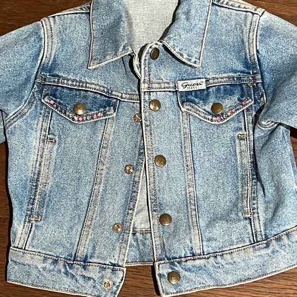 Guess Girls Jean Jacket Size 2/3 - Picture 2 of 5
